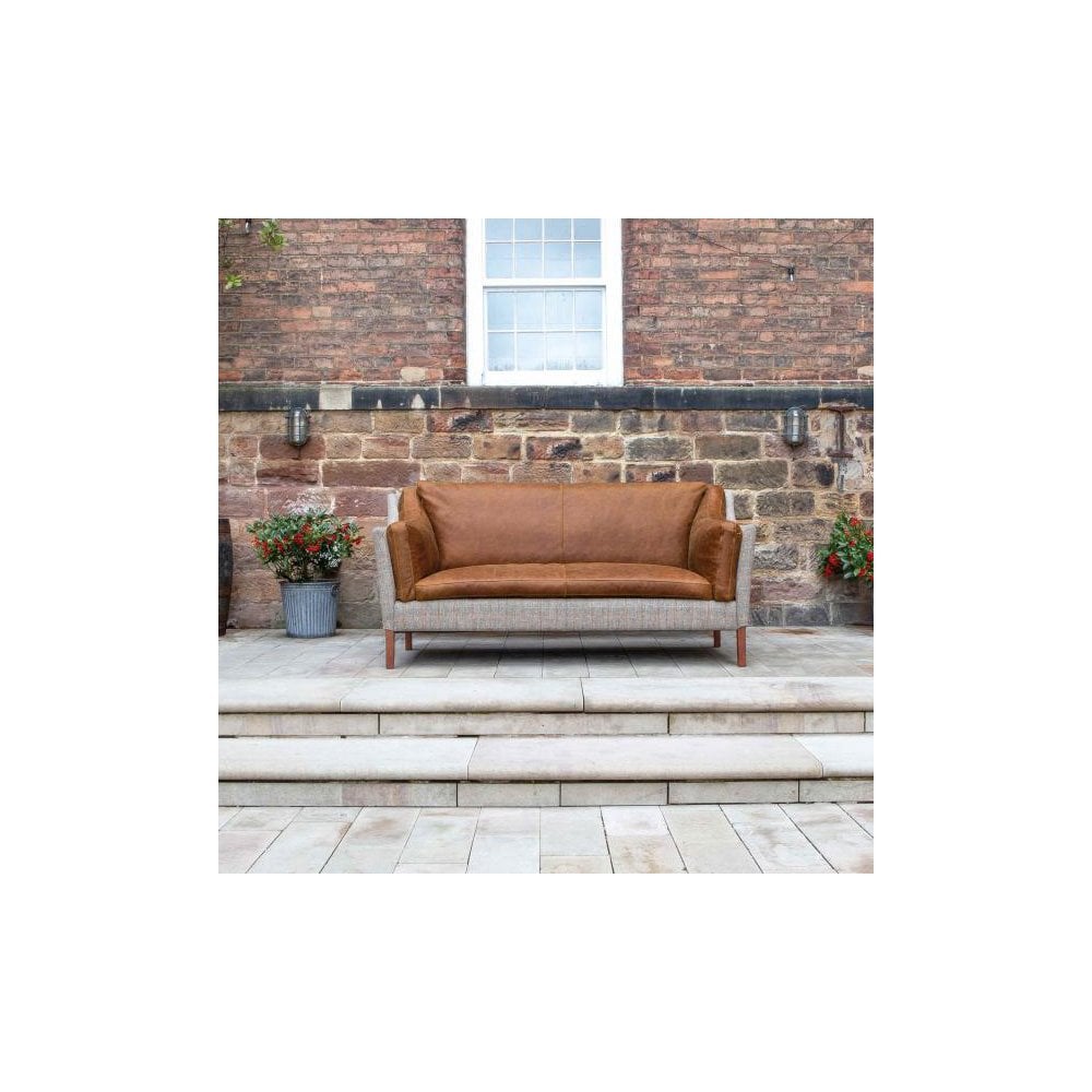 Malone Large 2 Seater HTW & Brown Tan Leather ()
