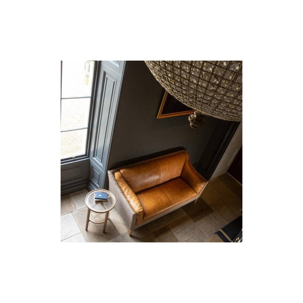 Malone Large 2 Seater HTW & Brown Tan Leather ()