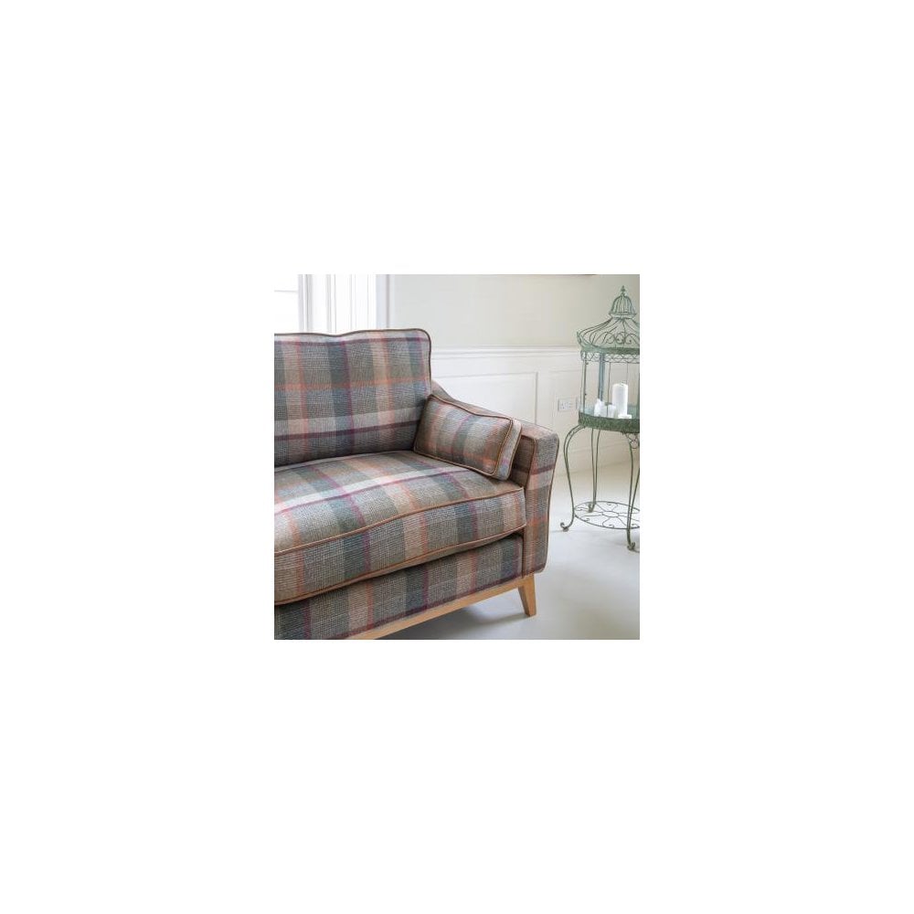 Whitwell 2 seater Sofa in Malham Green Wool & Tan Leather