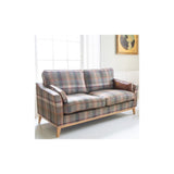 Whitwell 3 seater Sofa in Malham Green Wool & Tan Leather