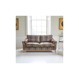 Whitwell 3 seater Sofa in Malham Green Wool & Tan Leather