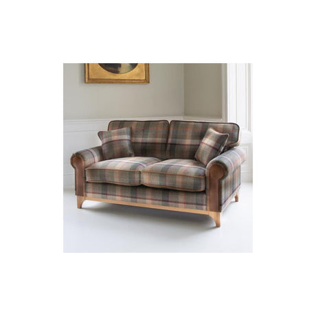 Winderwath 2 Seater Sofa Malham Green wool + Tan Leather