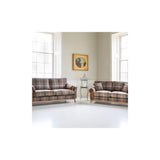 Winderwath 2 Seater Sofa Malham Green wool + Tan Leather