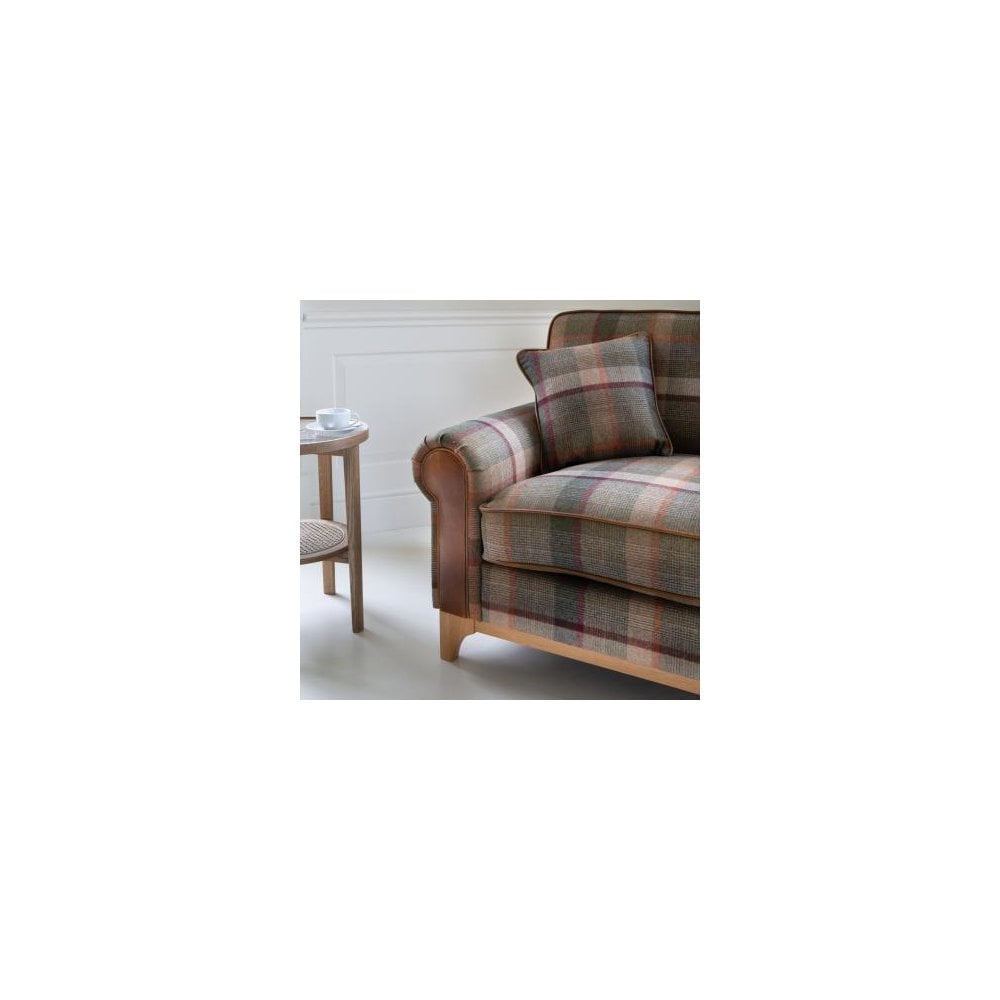 Winderwath 2 Seater Sofa Malham Green wool + Tan Leather