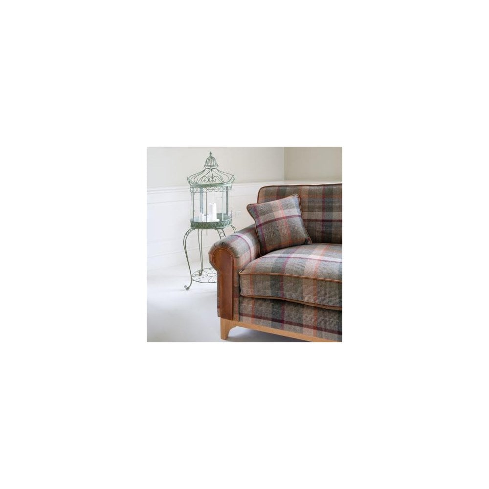 Winderwath 2 Seater Sofa Malham Green wool + Tan Leather