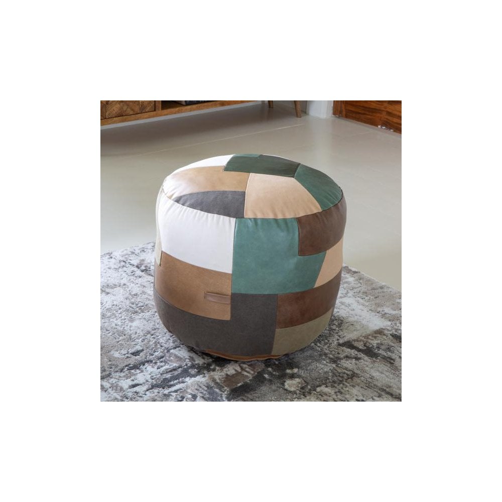 Soho Round Small Ottoman Patchwork Stool