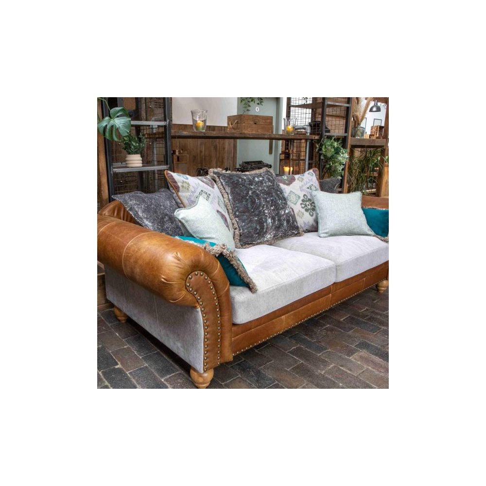 Brompton 3 Seater Sofa Grey Fabrics + 3L