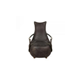Dallas Retro Relax Chair (Gunmetal frame Grey Aniline Leather Cover)