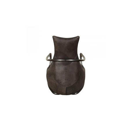 Dallas Retro Relax Chair (Gunmetal frame Grey Aniline Leather Cover)