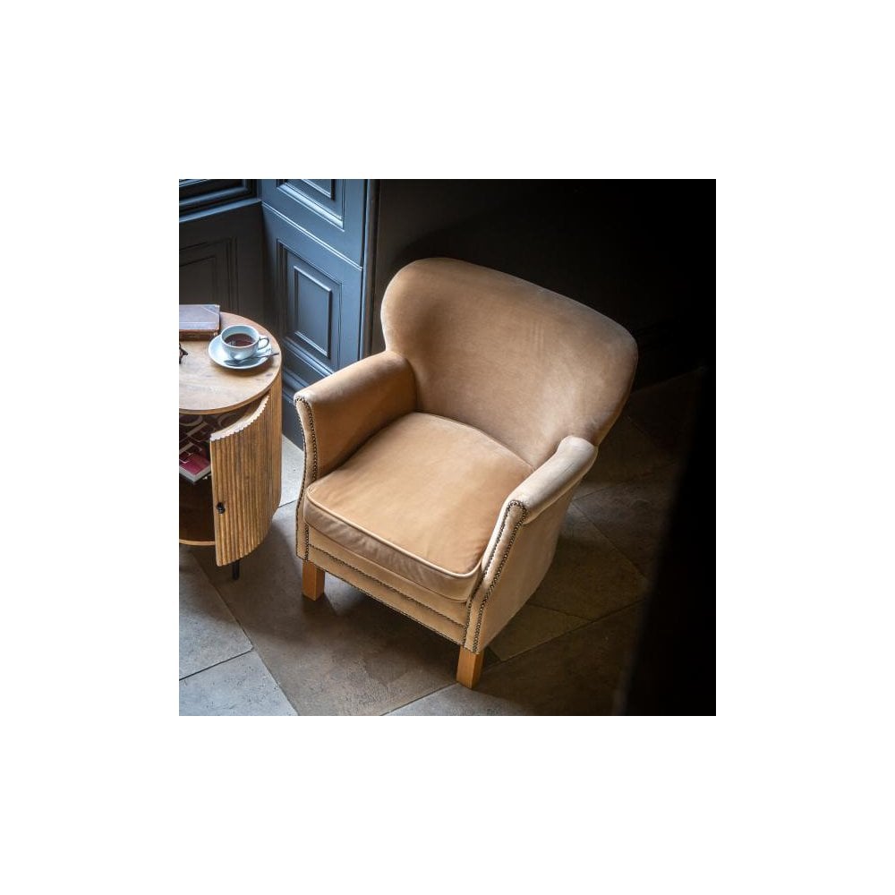 Dean Chair in Butterscotch Velvet Grade Fabric