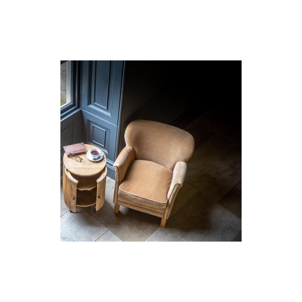 Dean Chair in Butterscotch Velvet Grade Fabric
