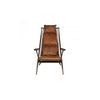Ely Studio Chair (Gunmetal frame Brown aniline leather cover)