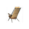 Ely Studio Chair (Gunmetal frame Brown aniline leather cover)