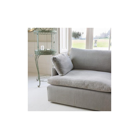 Ronnie 2 Seater Sofa in Khaki Linen Fabric