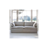Ronnie 3 Seater Sofa in Khaki Linen Fabric