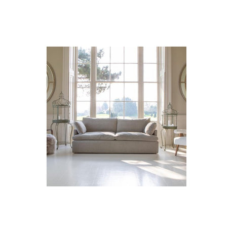 Ronnie 3 Seater Sofa in Khaki Linen Fabric