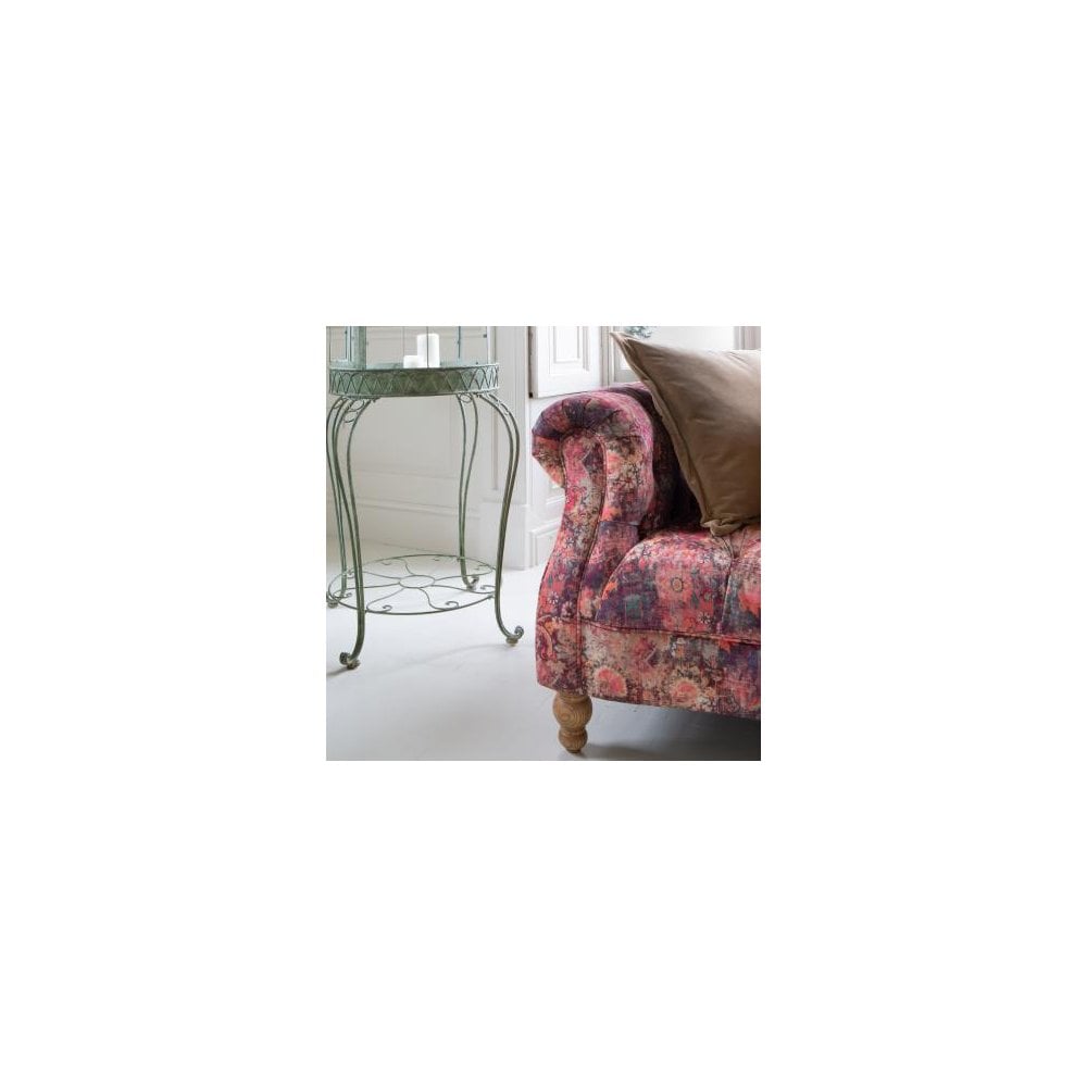 Westminster 2 Seater Sofa in printed Coral Velvet