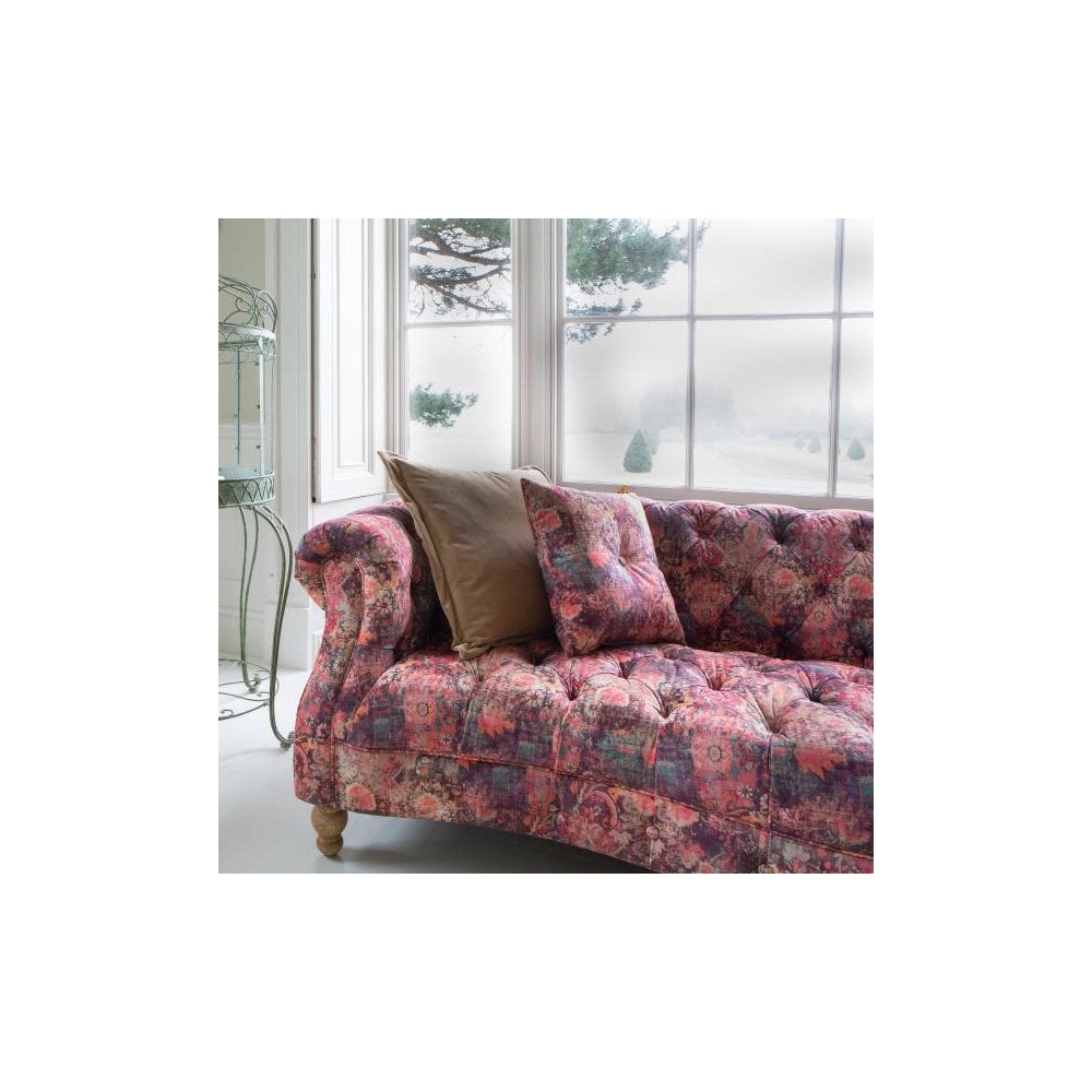 Westminster 2 Seater Sofa in printed Coral Velvet