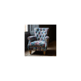 Westminster Armchair in printed Blue Velvet