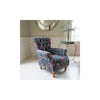 Westminster Armchair in printed Blue Velvet