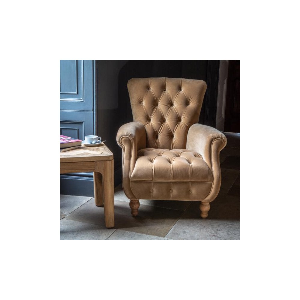 Westminster Armchair in Butterscotch Velvet Grade 1