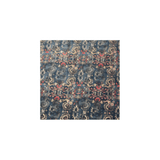 Westminster Footstool in printed Blue Velvet (New 2024)