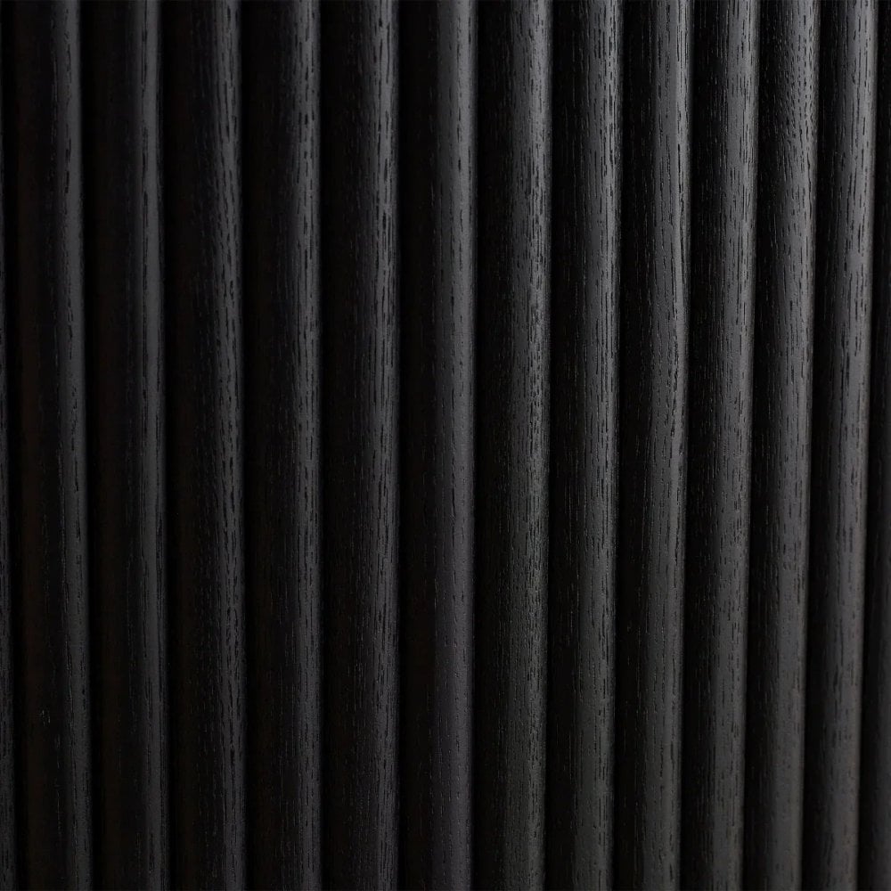 Louis Black Fluted Round Dining Table