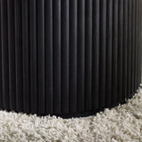 Louis Black Fluted Round Coffee Table