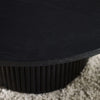 Louis Black Fluted Round Coffee Table