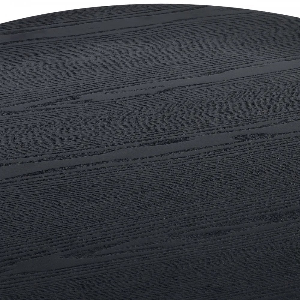 Louis Black Fluted Round Coffee Table