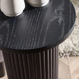 Louis Black Fluted Drinks Table