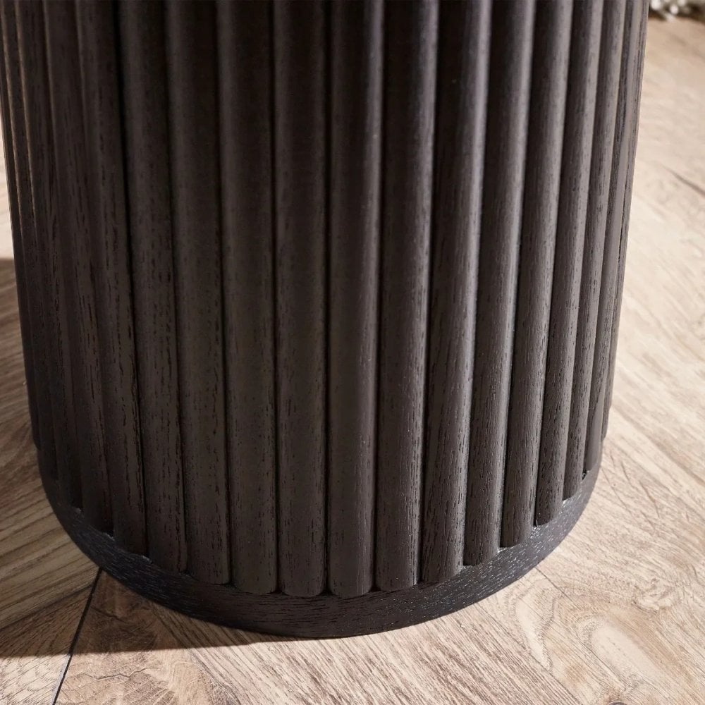 Louis Black Fluted Drinks Table