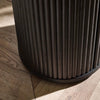 Louis Black Fluted Side Table With Door