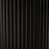 Louis Black Fluted Side Table With Door