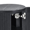 Louis Black Fluted Side Table With Door