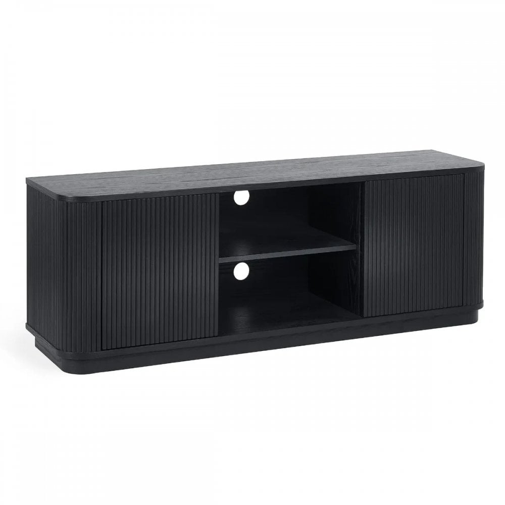 Louis Black Fluted Tv Unit