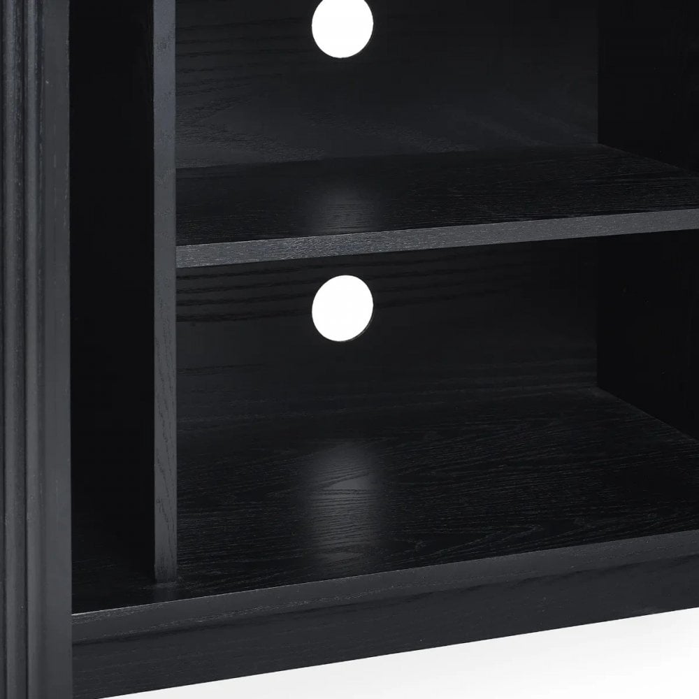 Louis Black Fluted Tv Unit