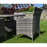 5 Piece Dark Rattan Dining Set