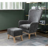 Chair + Footstool 1986 Dark Grey