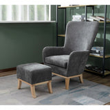 Chair + Footstool 1986 Dark Grey