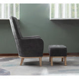 Chair + Footstool 1986 Dark Grey