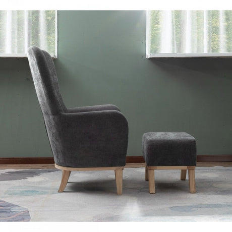 Chair + Footstool 1986 Dark Grey