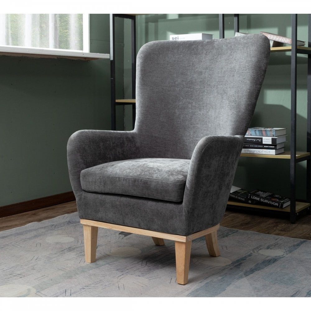 Chair + Footstool 1986 Dark Grey