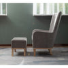 Chair + Footstool 1986 Light Grey