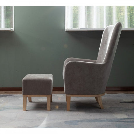 Chair + Footstool 1986 Light Grey