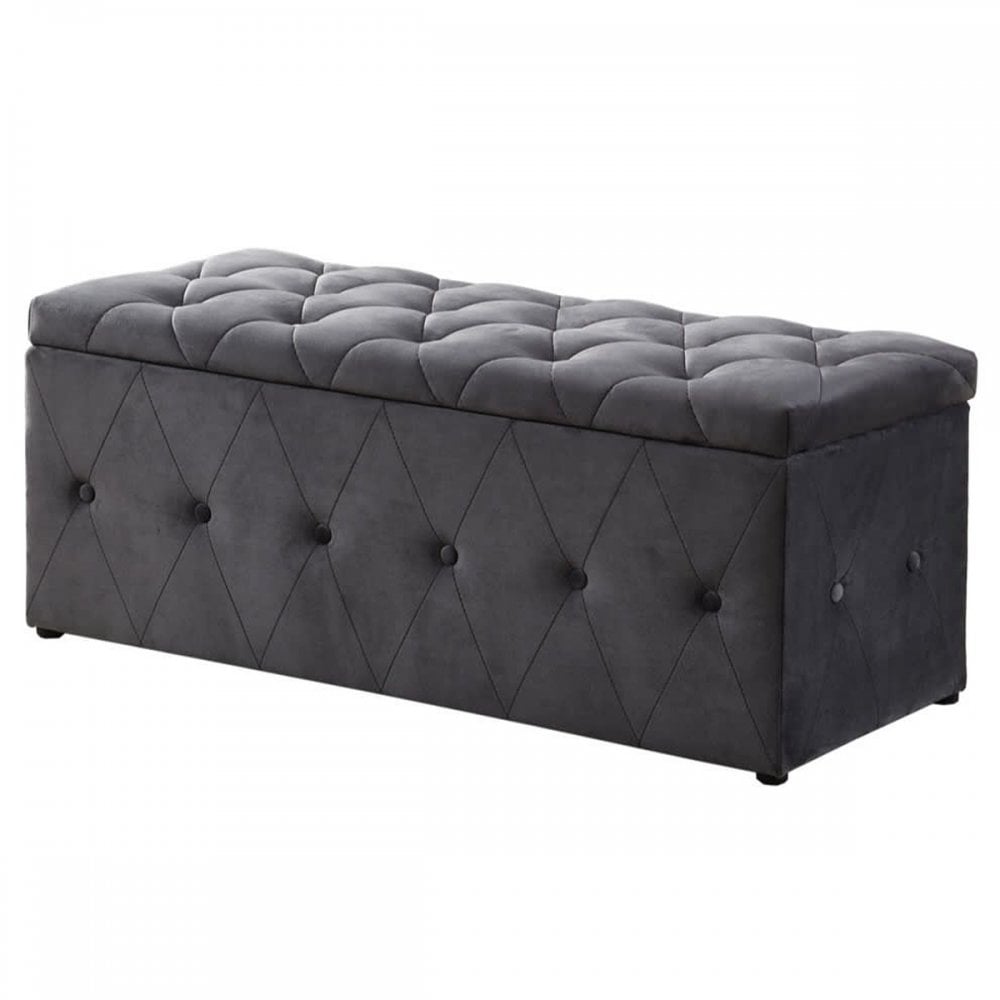 Grey and Button Blanket Box