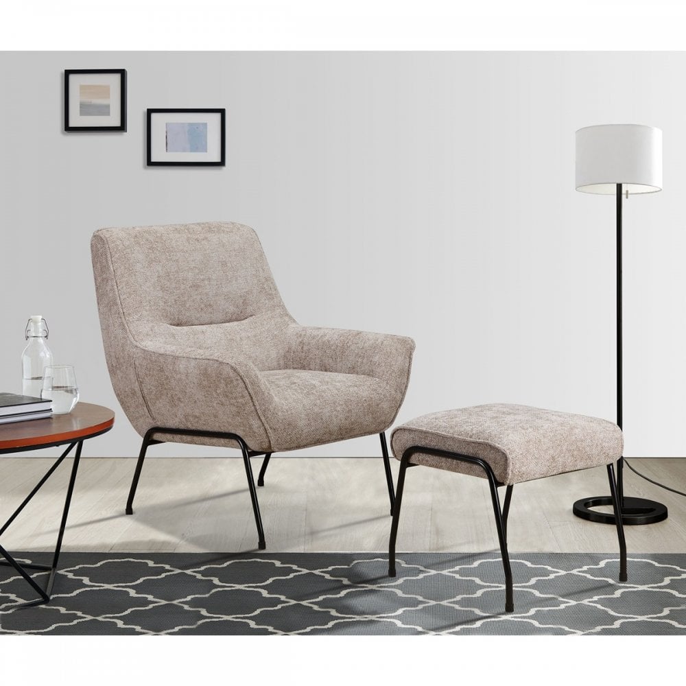 Lindo Chair + Stool ( Oatmeal Fabric )