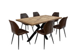 Stylish 1.6m Oak Veneer Dining Table for Modern Homes