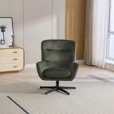 Winter moss swivel recliner chair with padded seat in modern living room
