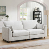 Liberty Pearl modular 2.5 seater sofa with wooden legs in bright living room setting